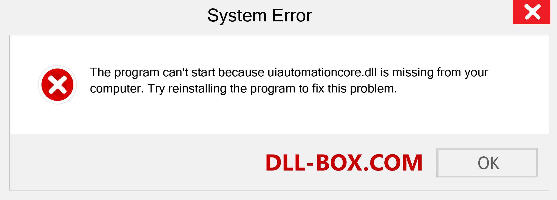  uiautomationcore.dll file is missing?. Download for Windows 7, 8, 10 - Fix  uiautomationcore dll Missing Error on Windows, photos, images